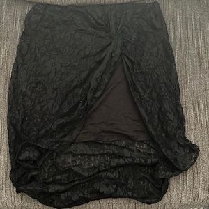 Lace skirt.